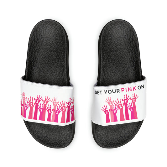 Get Your Pink On Women's PU Slide Sandals